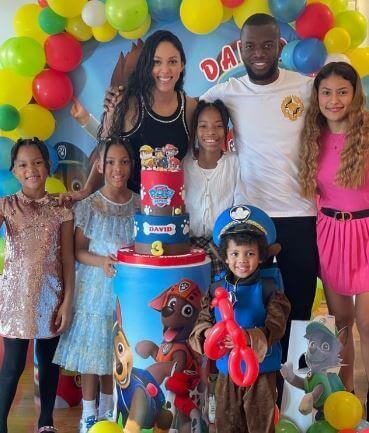 Sharon Escobar with her husband Enner Valencia and kids celebrating their son, David's birthday